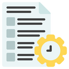 Assignment Icon in Flat Color Style Suitable for Web, Apps, Presentation, or Printable Meanings	