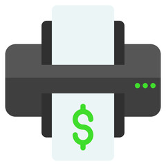 Printer Icon in Flat Color Style Suitable for Web, Apps, Presentation, or Printable Meanings	