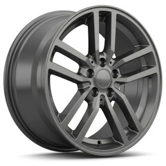 Obraz premium Stylish Gray Alloy Wheel for Modern Vehicle Customization and Upgrades