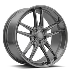 Fototapeta premium Stylish Gray Alloy Wheel with Unique Design for Automotive Enthusiasts