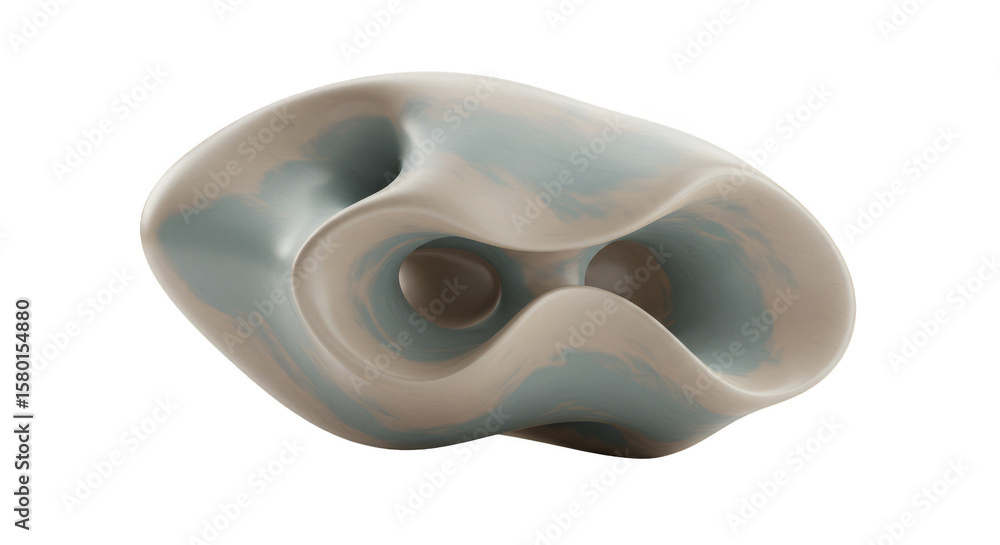 Poster abstract 3d shape render creative design isolated background