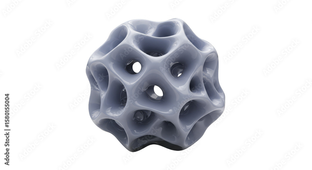 Poster abstract 3d sphere geometric shape cellular design on transparent background