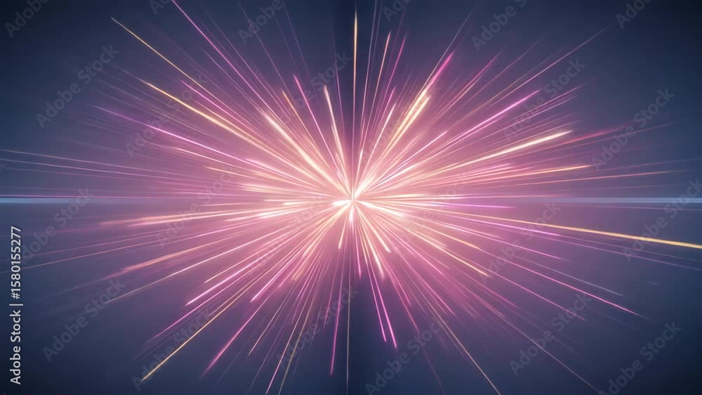 Aufkleber abstract light streaks emanate from a central point, creating a dynamic and vibrant design with glow