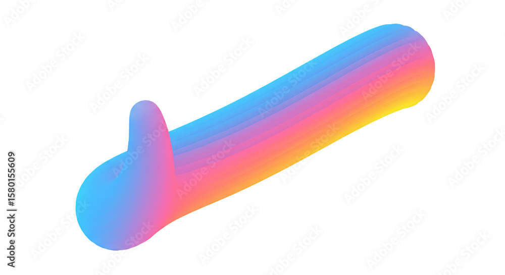 Aufkleber abstract colorful smooth gradient shape transparent background graphic