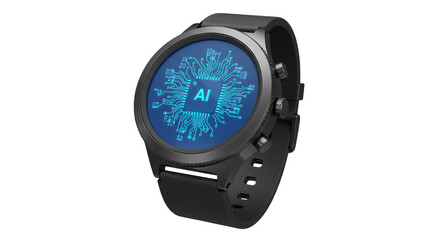 3d Rendering Smartwatch Timepiece Digital Wearable Tech Transparent