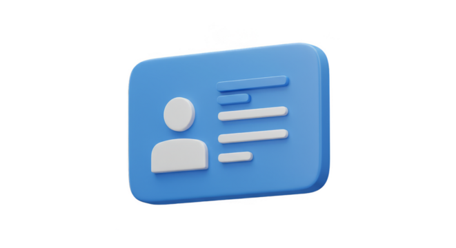 3d Rendering Identity Card for Employee Badge Pass Access Member - Powered by Adobe