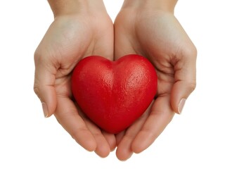 Fototapeta premium Heart in Hands Symbol of Love, Care, and Compassion