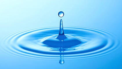 Water Drop Impact with Splash Ripples