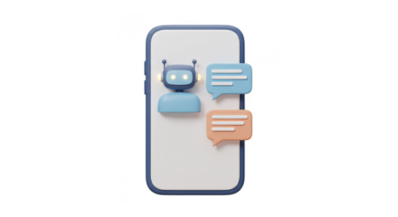 3D Rendering of Chatbot on Mobile Phone for Digital Communication
