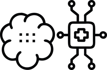 Business communication concept design with web icons and technology symbols