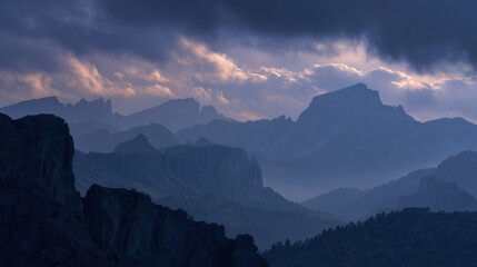 Dolomites Landscpae by Sunset, Dramatic Dolomites Background