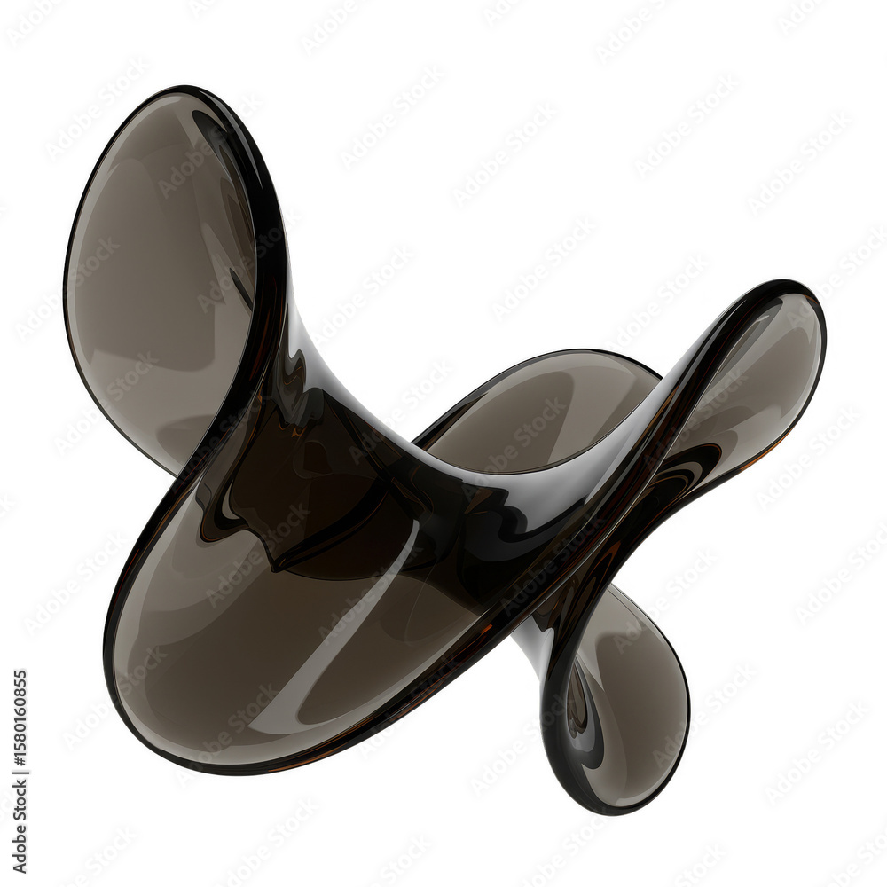 Poster abstract transparent background of 3d render futuristic geometric shape