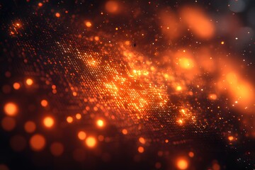 Fototapeta premium Abstract Digital Glowing Light Pattern - Dynamic Technology Background for Design