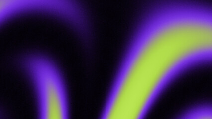 Abstract Wavy Gradient Background in Purple and Neon Green