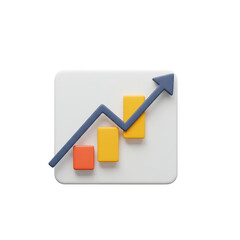 3d Statistic Success Growth Arrow Chart Business Finance Transparent