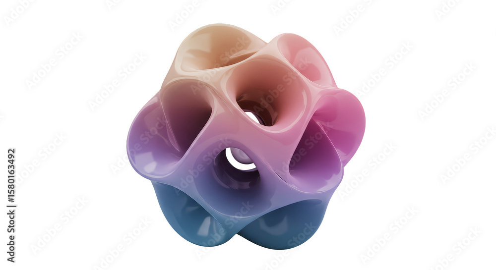 Poster abstract 3d spherical shape background render geometric design