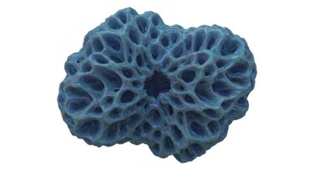 Abstract Blue Pattern Transparent Background Decorative Modern Ornament