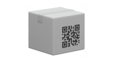 3d Rendering Box with QR Code Package for Secure Delivery