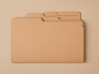  A Bauhaus-inspired single file folder exuding modernist geometry against a beige backdrop