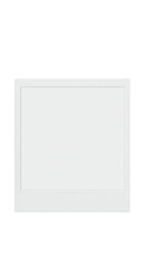 Blank Polaroid Frame White Photo Instant Background Isolated Frame