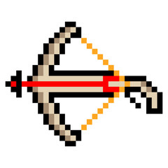 Crossbow in pixel art style