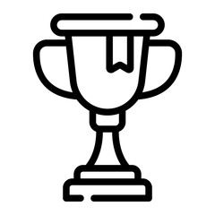 Winning Trophy Line Icon