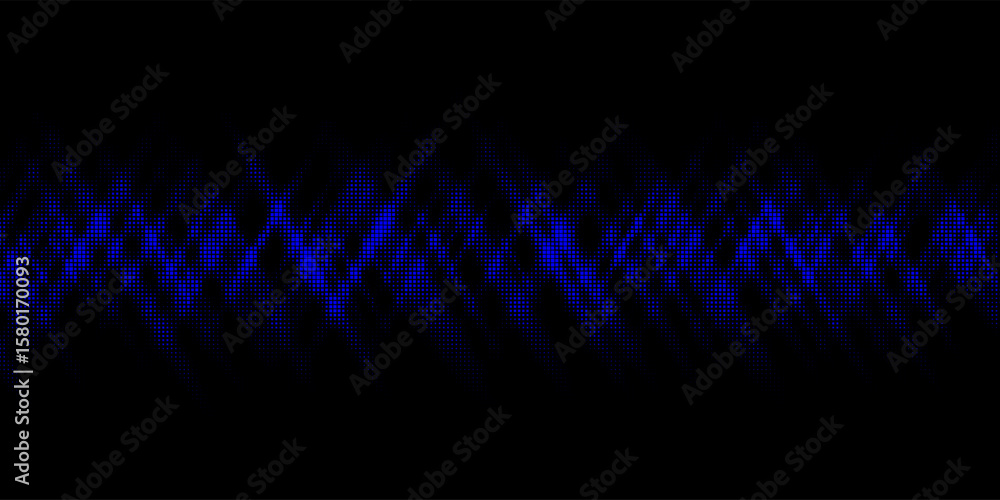 Poster abstract background with lines and dots in blue color. vector illustration.