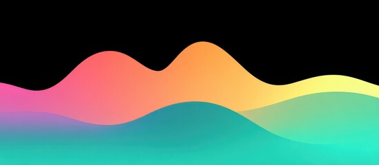Abstract wave graphic with vibrant colors