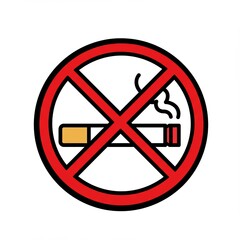 Obraz premium High-resolution transparent PNG of a no smoking symbol in vector icon format. 