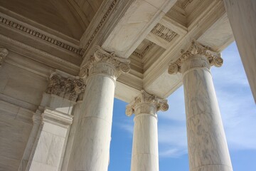 Fototapeta premium Washington DC Law. Ionic Columns at Jefferson Memorial: Symbol of Legal Authority