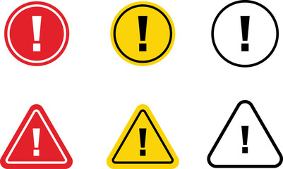  caution icons set 