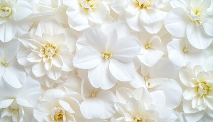 Fototapeta premium White flower background texture floral pattern spring blossom petals