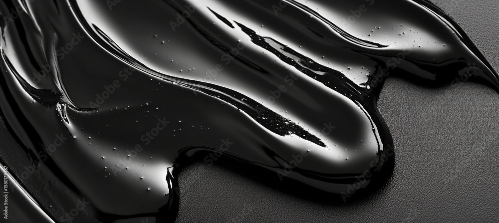 Aufkleber intricate abstract design of textured black substance with artistic patterns and visual elements