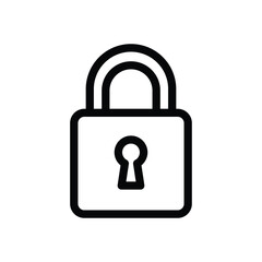 Simple and Minimalistic Icon of a Padlock for Security Concepts
