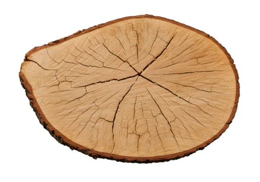 Isolated Illustration of Brown Wood Log Section Tree Timber Texture
