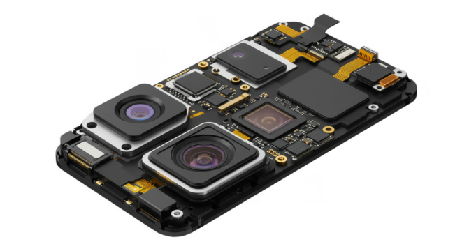 Electronic Circuit Board Abstract Background Technology Microchip