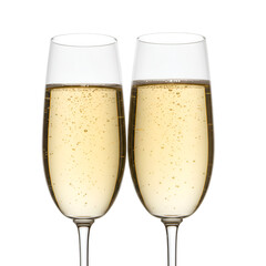 Elegant Champagne Glasses with Alcohol Drink for Celebration Background