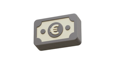 Obraz premium Euro Currency Money Stack Cash Finance Investment 3D Render PNG