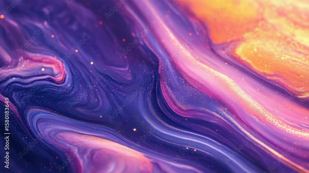 Poster abstract cosmic space scene with vibrant colors and dynamic swirling patterns. abstract galaxy art, 