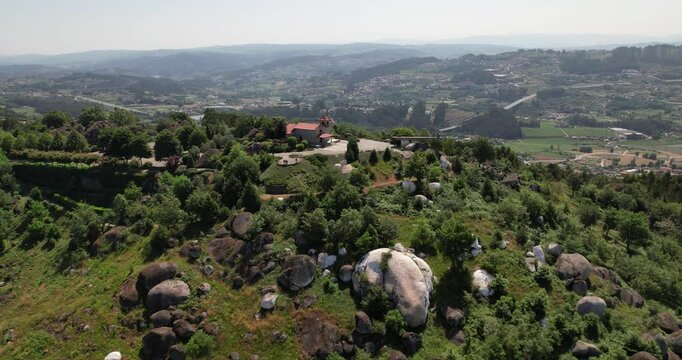 Church on the Mountain Top. S&atilde;o Bento das Peras, Vizela, Portugal