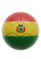 Obraz premium 3D Soccer Ball Illustration Featuring Bolivian Flag on Transparent Backdrop