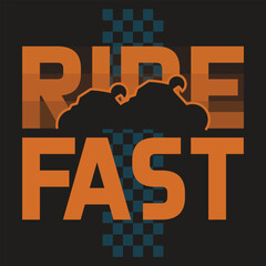 typographic vector illustration of car racing theme. tee shirt graphics