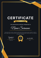 Certificate Vertical Template Design