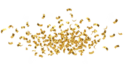 Gold Confetti Falling Abstract Party Celebration Design Element
