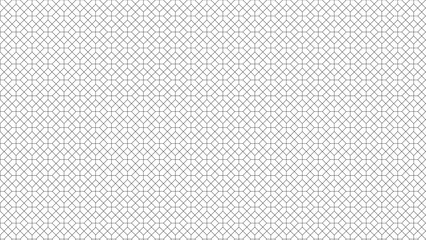 Intricate geometric pattern with repeating squares and diamond shapes in black and white design