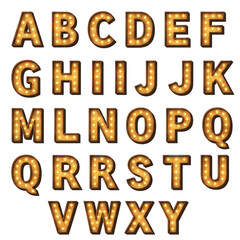 Illuminated Alphabet Vintage Retro Light Glowing Letters for Celebration