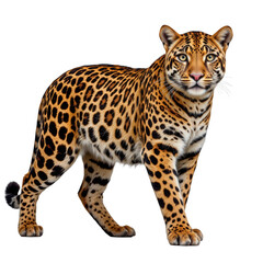 Fototapeta premium Striking Portrait of a Majestic Leopard in Natural Stance