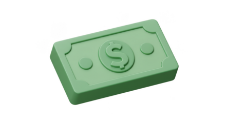 Green Money Wealth Finance with Currency Dollar Payment 3D
