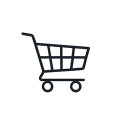 Dark shopping cart outline