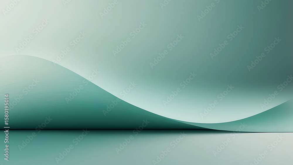 Poster abstract teal wave background | modern elegant graphic with smooth layers and soft gradients,ai